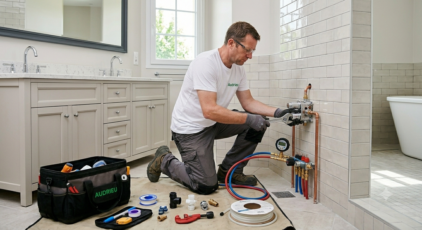 Rénovation salle de bain par Audrieu
