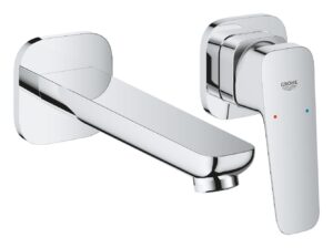 Mitigeur lavabo mural 2 trous GROHE Cubeo Chrome