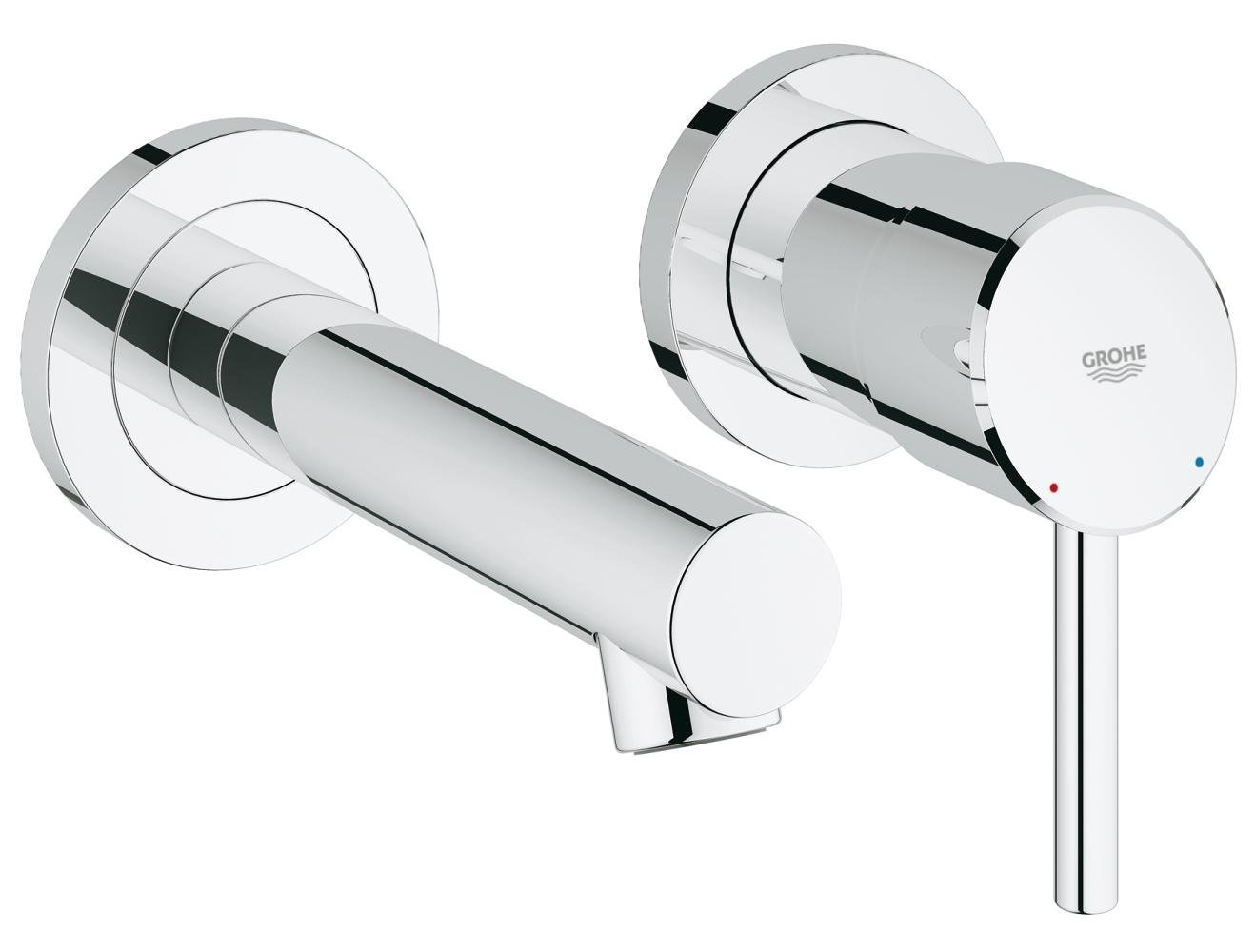 Mitigeur monocommande 2 trous lavabo GROHE Concetto Chrome