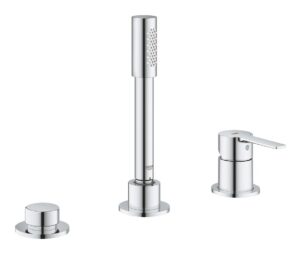 Mitigeur monocommande 3 trous Montage sur baignoire GROHE Lineare Chrome