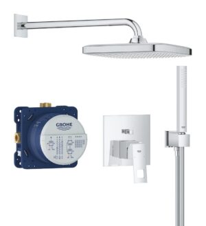 Pack pour douche encastrée avec Tempesta Cube GROHE Eurocube Chrome