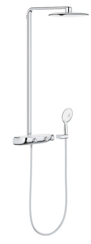 Colonne de douche avec mitigeur thermostatique GROHE Rainshower System Smartcontrol Mono Chrome