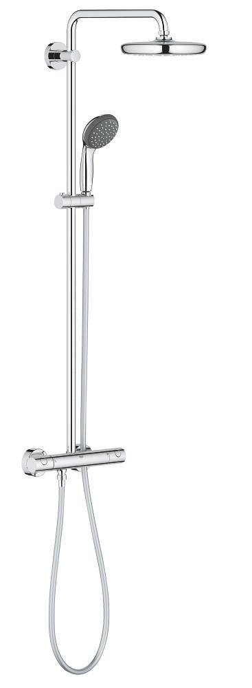 Colonne de douche avec mitigeur thermostatique GROHE Vitalio Start System Chrome