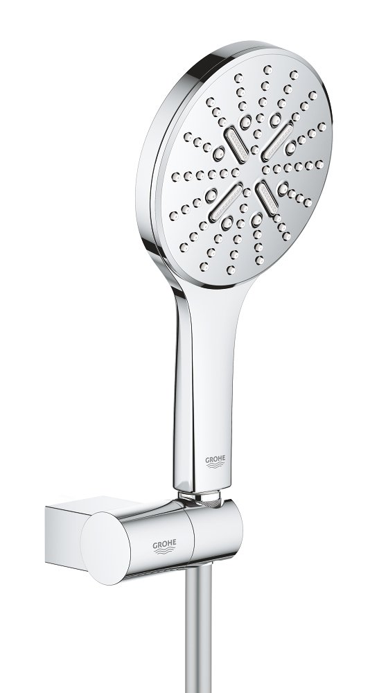 Ensemble de douche avec support mural GROHE Rainshower Smartactive Chrome
