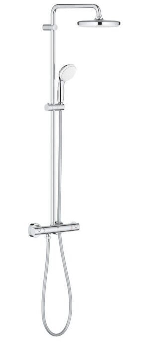 Colonne de douche avec mitigeur thermostatique GROHE Bau System Chrome