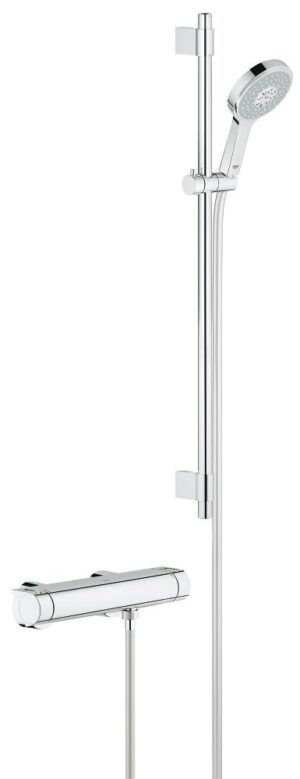 Mitigeur thermostatique douche avec ensemble de douche GROHE Grohtherm 2000 Chrome