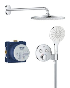 Douche encastrée avec Vitalio Rain Mono GROHE Precision Smartcontrol Pack Chrome