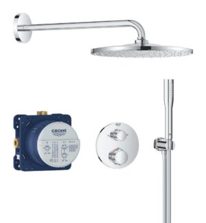 Douche encastrée avec Vitalio Rain Mono GROHE Precision Thermostat Pack Chrome