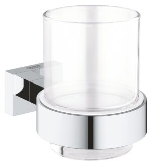 Cube Verre en cristal avec support GROHE Essentials Chrome
