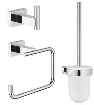 Set d’accessoires 3 en GROHE Essentials Cube Chrome