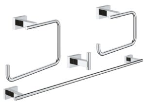 Set d’accessoires 4 en GROHE Essentials Cube Chrome