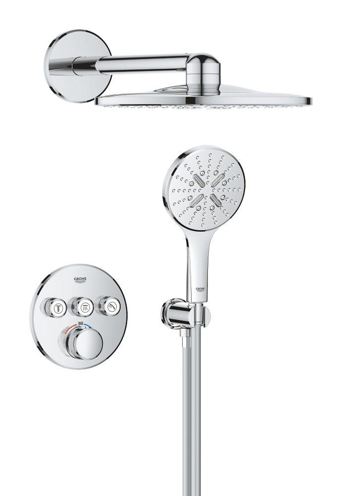 Pack pour douche encastrée avec Rainshower SmartActive GROHE Grohtherm Smartcontrol Chrome – Image 2