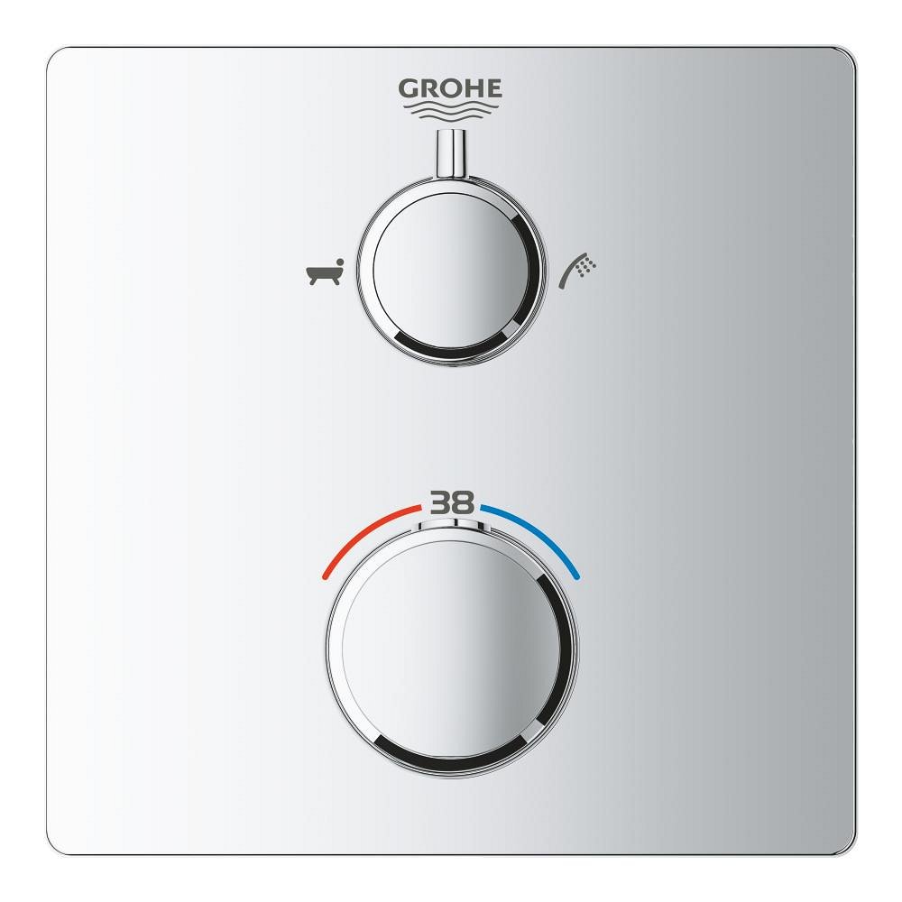 Mitigeur thermostatique bain/douche GROHE Grohtherm Chrome – Image 2