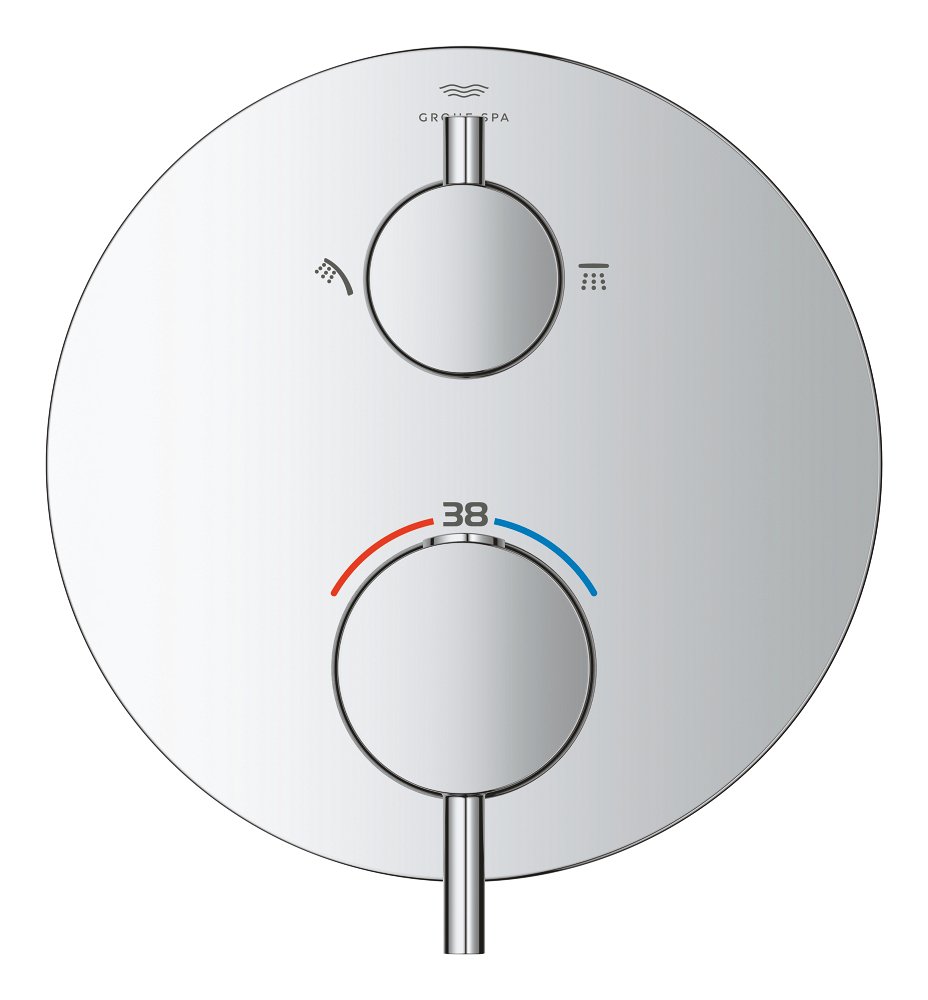 Mitigeur thermostatique douche de tête / douchette GROHE Atrio Chrome – Image 2