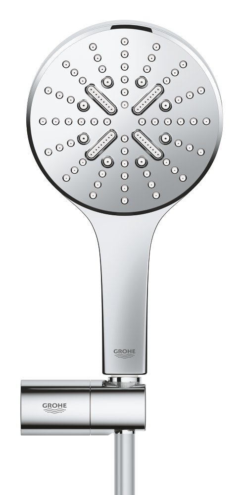 Ensemble de douche avec support mural GROHE Rainshower Smartactive Chrome – Image 2