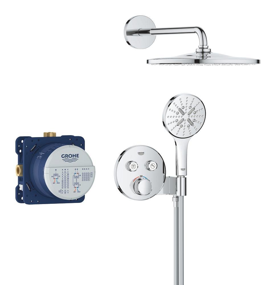 Douche encastrée avec Rainshower Mono GROHE Grohtherm Smartcontrol Pack Chrome – Image 2