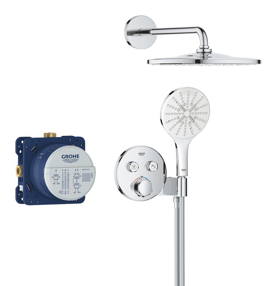 Douche encastrée avec Vitalio Rain Mono GROHE Precision Smartcontrol Pack Chrome – Image 2