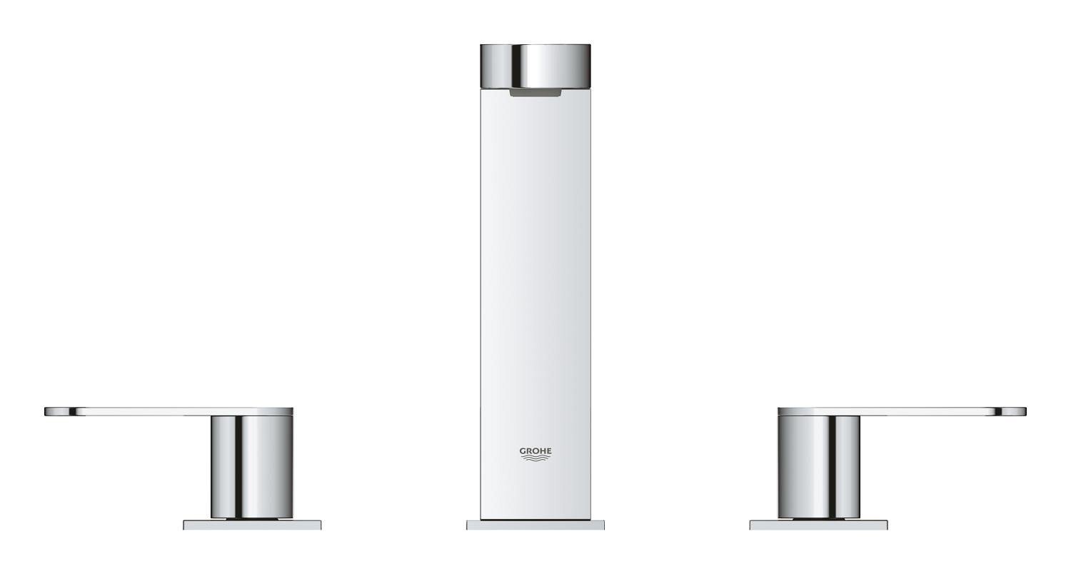 Robinetterie 3 trous pour lavabo -up GROHE Plus Chrome – Image 3