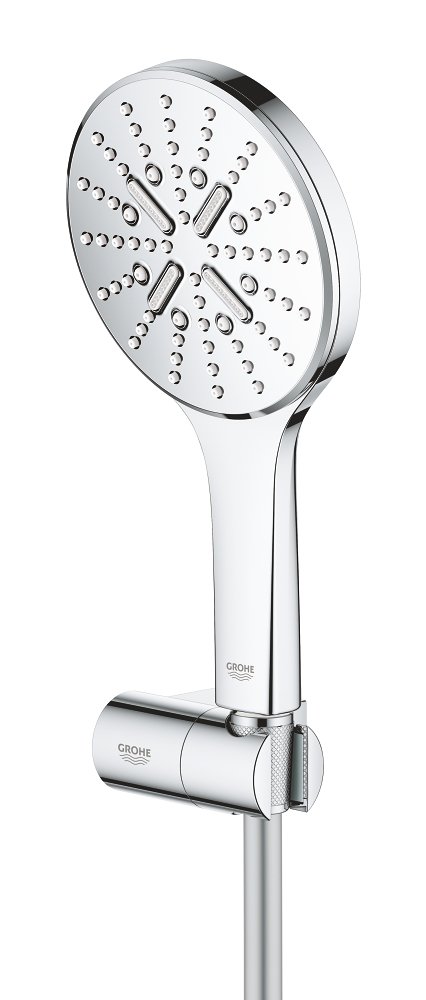 Ensemble de douche avec support mural GROHE Rainshower Smartactive Chrome – Image 3