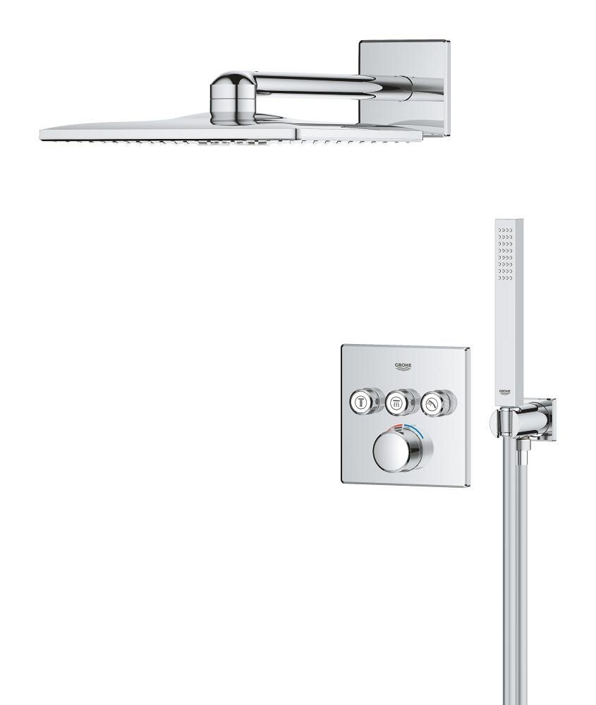 Pack pour douche encastrée avec Rainshower SmartActive Cube GROHE Smartcontrol Chrome – Image 3