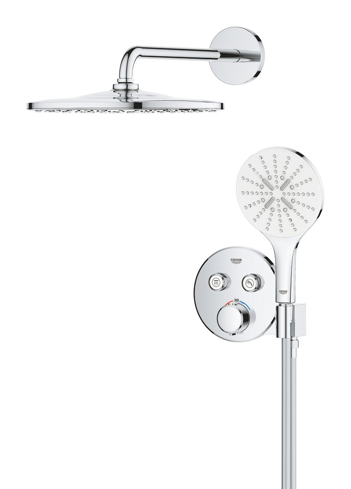 Douche encastrée avec Vitalio Rain Mono GROHE Precision Smartcontrol Pack Chrome – Image 3