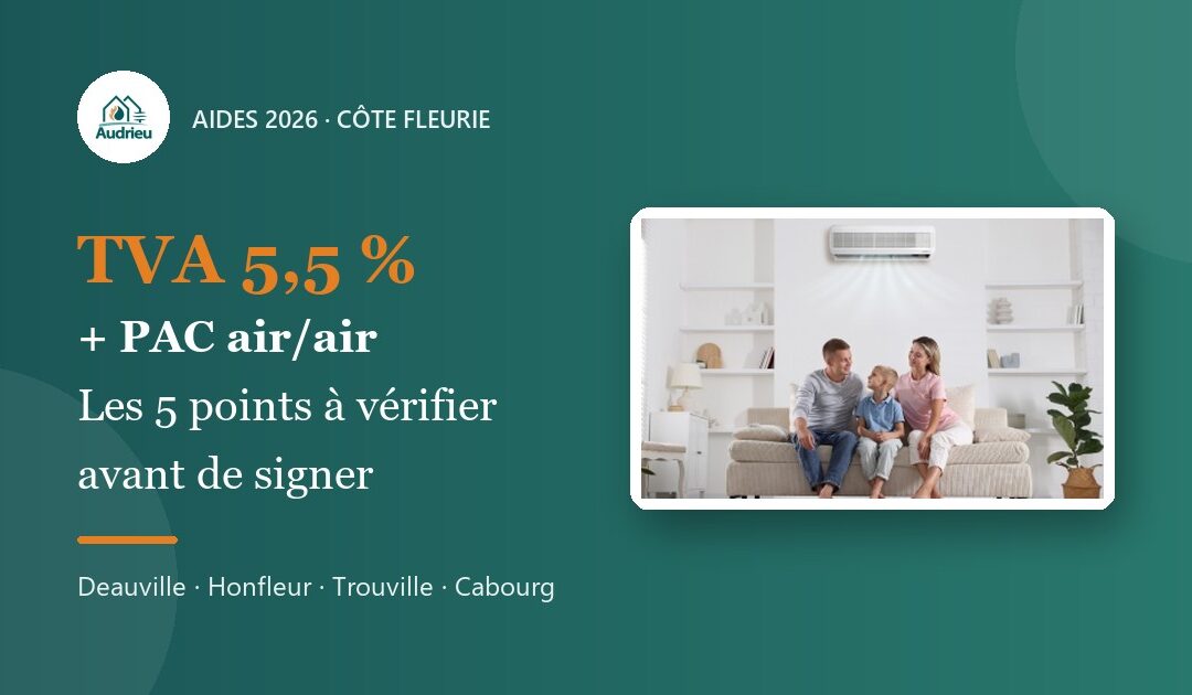 PAC air/air et TVA à 5,5 % : les 5 points à vérifier avant de signer